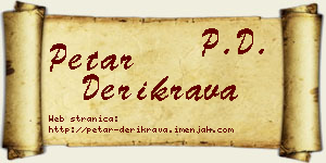Petar Derikrava vizit kartica